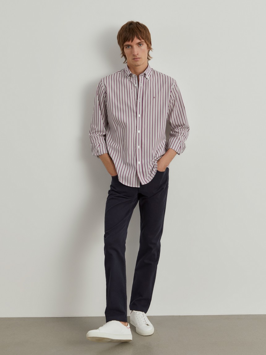 Camisa rayas regular fit