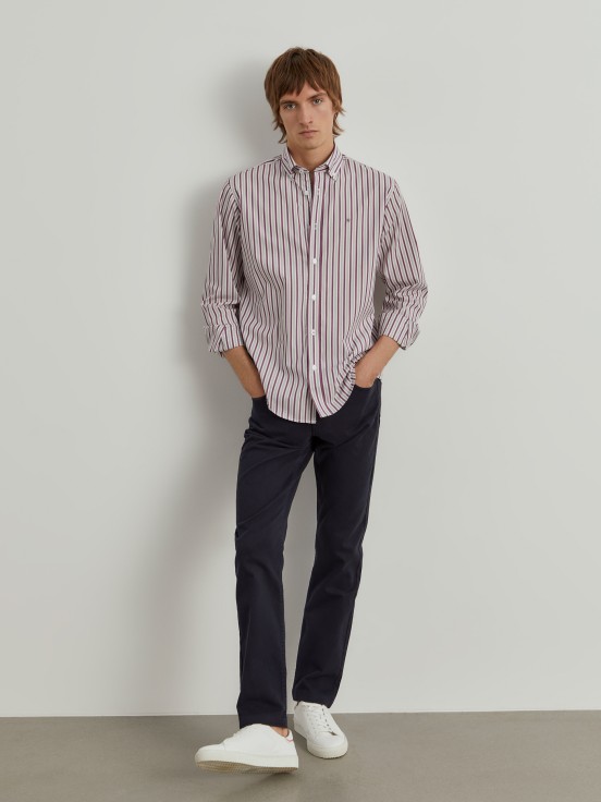 Camisa regular fit s riscas