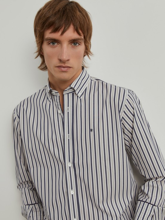 Camisa rayas regular fit