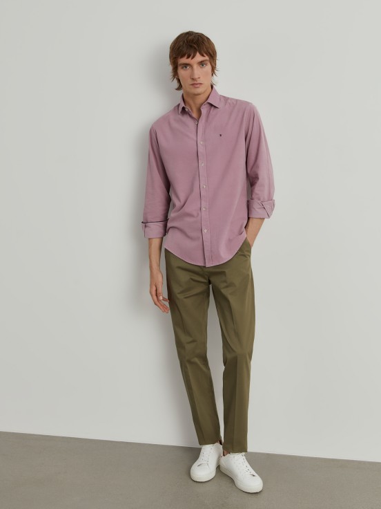 Slim fit corduroy shirt