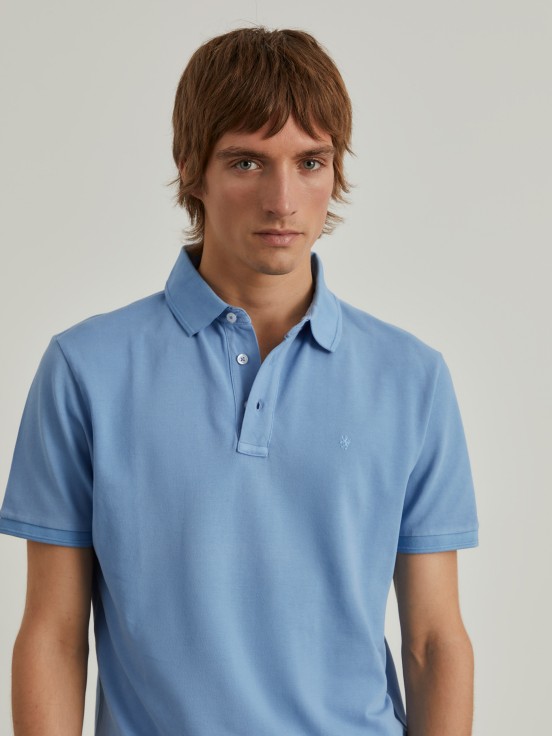 Slim fit piqu polo