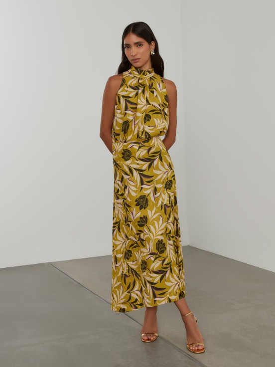 Tropical pattern skirt