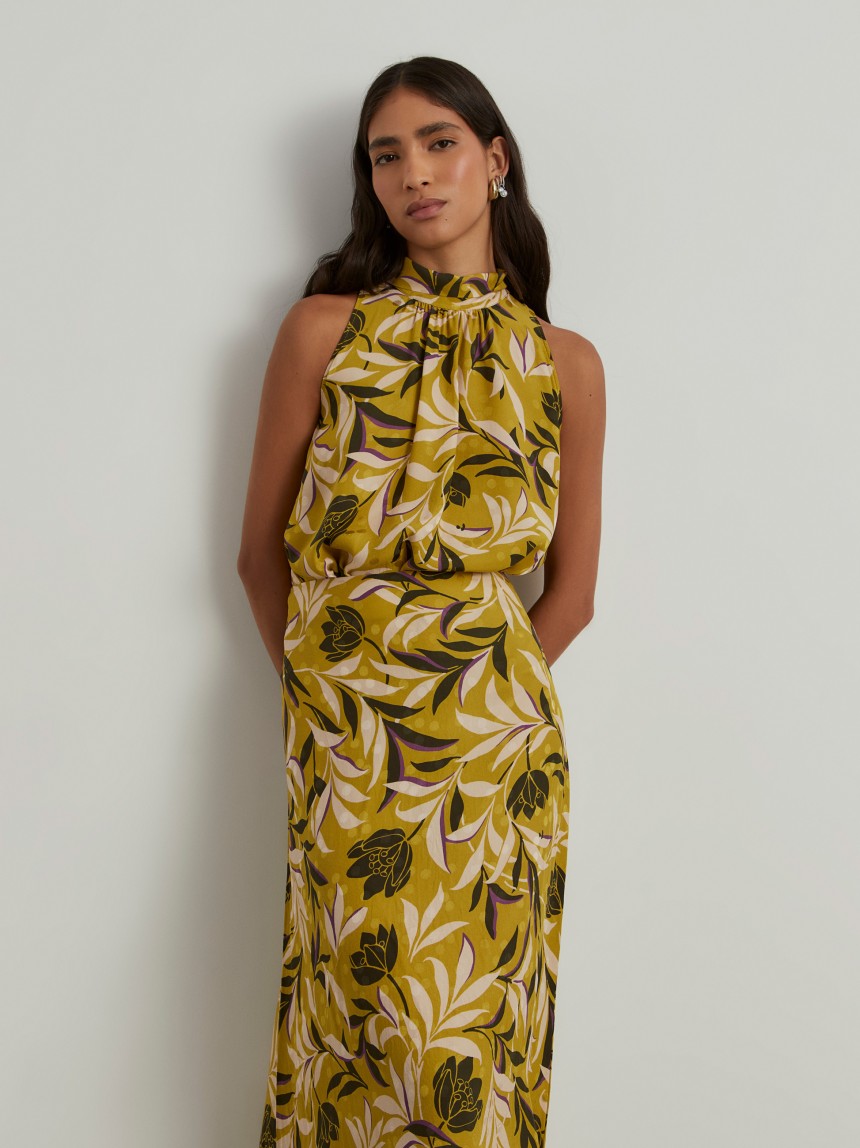 Tropical pattern skirt