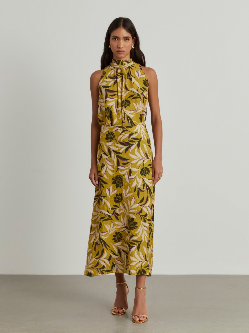 Tropical pattern skirt