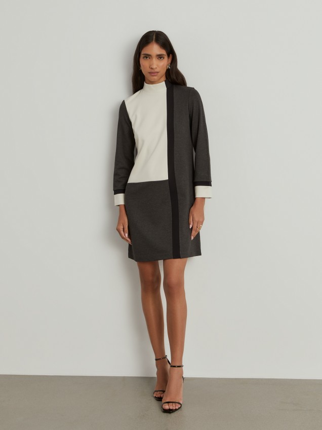 Vestido de malha color block - Image product