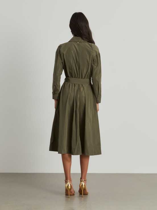 A-line dress with belt