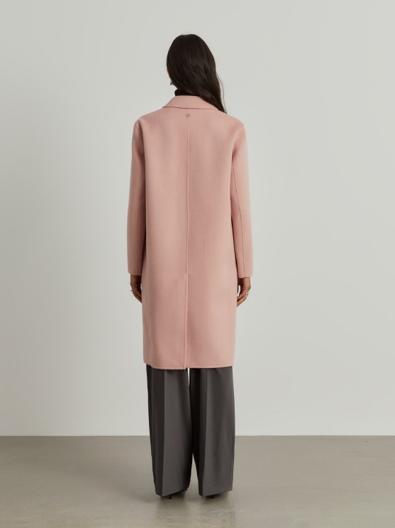 Long double-breasted overcoat