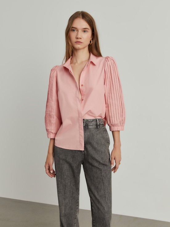 Flared sleeve shirt