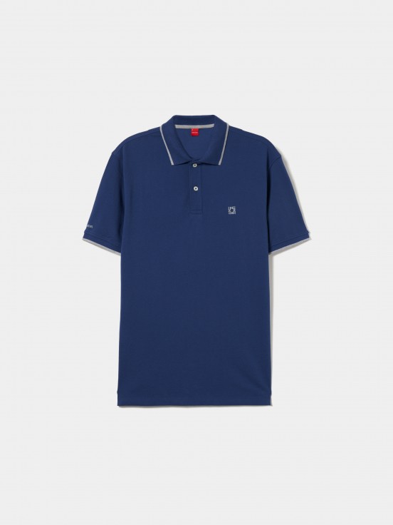 Cotton piqu polo shirt