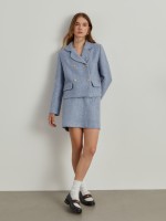 Casaco tweed cruzado