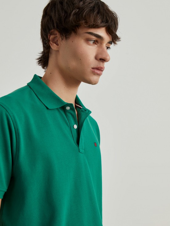 Cotton piqu polo