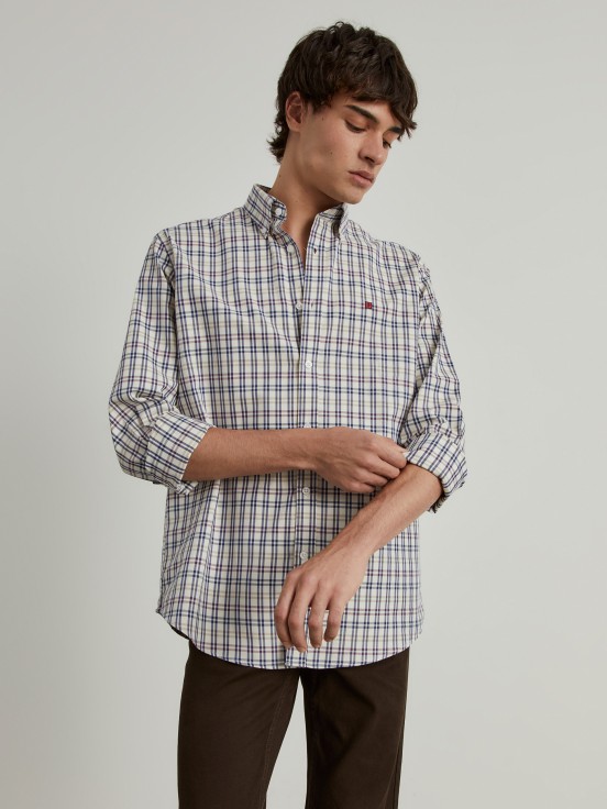 Regular fit plaid shirt