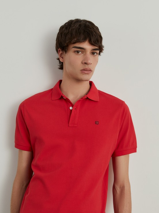 Cotton piqu polo