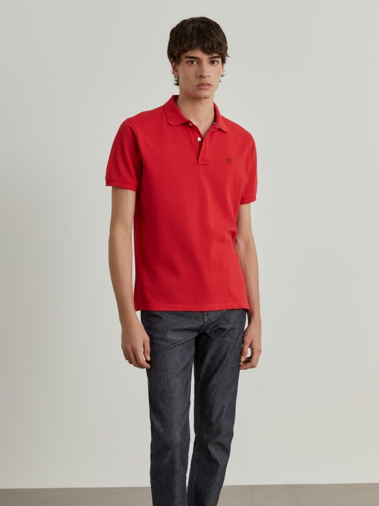 Cotton piqu polo