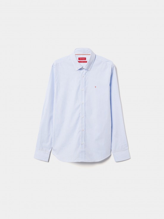 Camisa slim fit quadrados