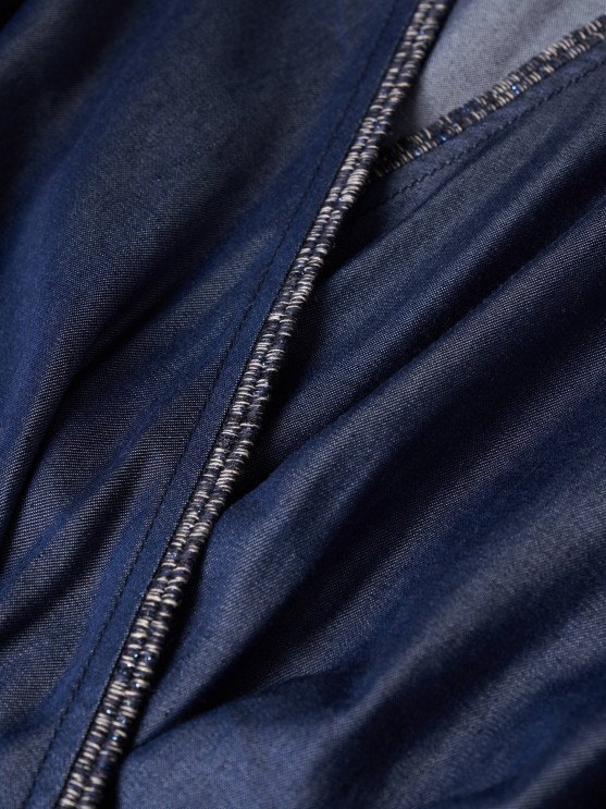Crossover denim dress