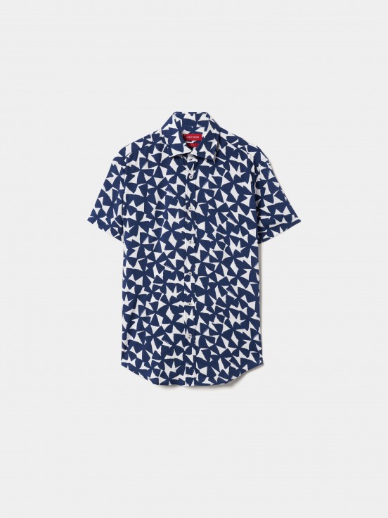 Camisa manga curta slim fit