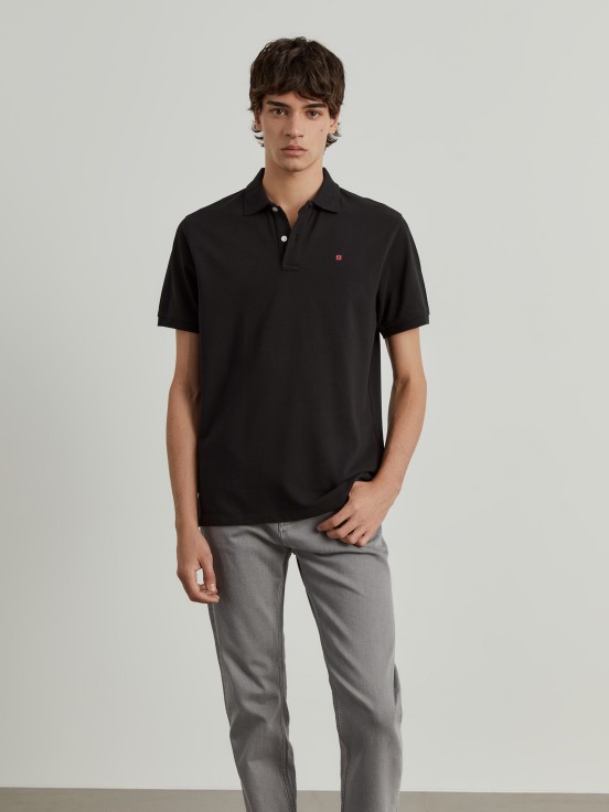 Cotton piqu polo