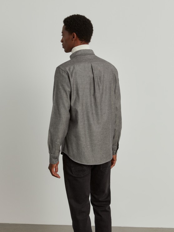 Regular fit flannel shirt