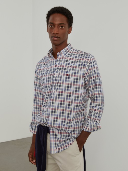 Regular fit plaid shirt