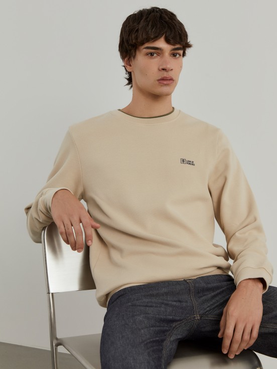 Pique knit sweater