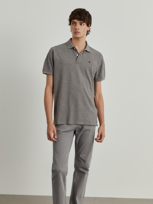 Cotton piqu polo