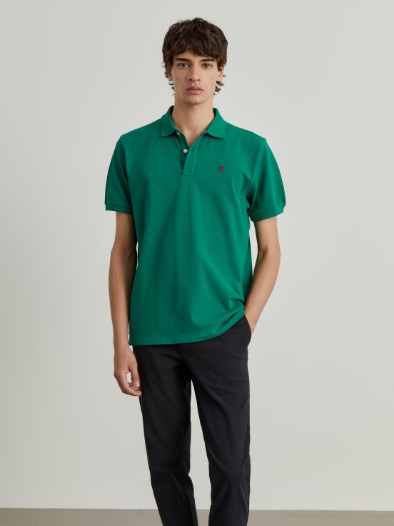 Cotton piqu polo