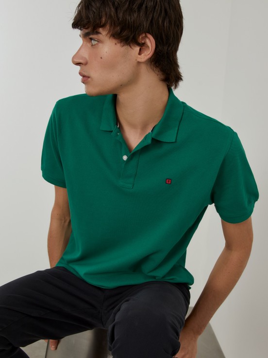 Cotton piqu polo