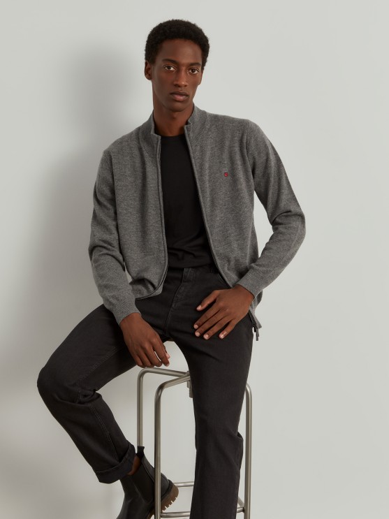 Wool knitted coat