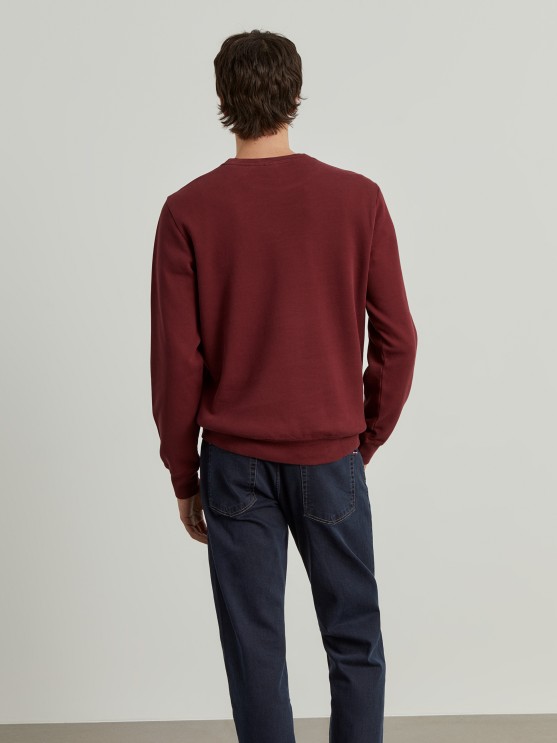 Piqu knit sweater