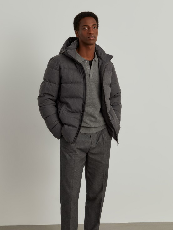 Water-repellent quilted jacket