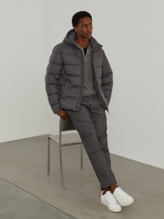 Water-repellent quilted jacket