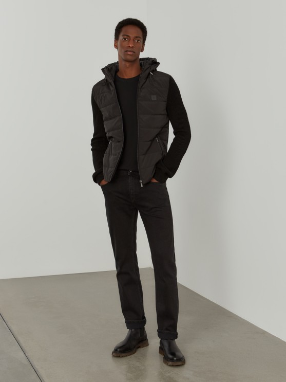 Combined coat with hood