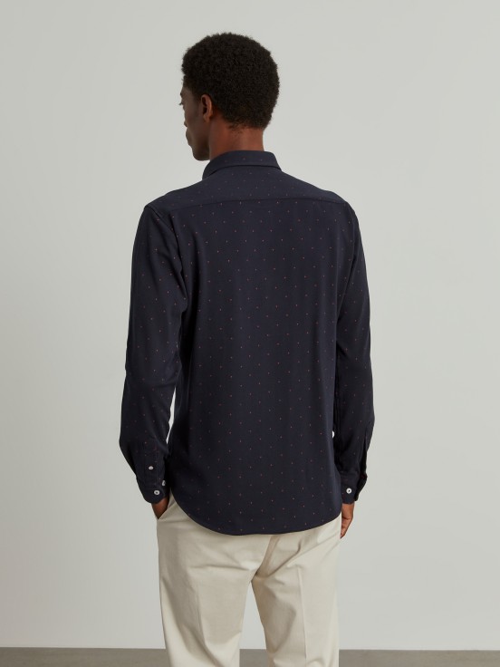 Slim fit shirt in pique knit