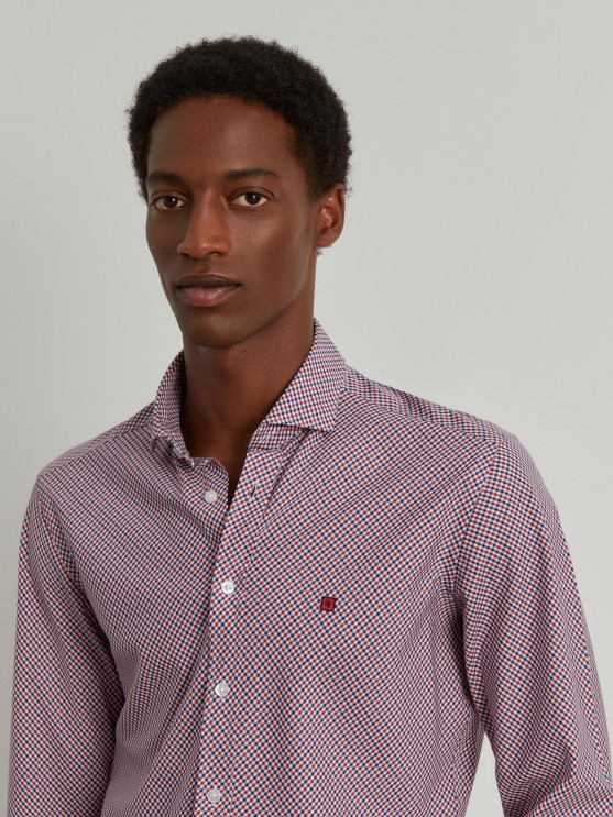 Stylish Printed Lapel Slim Fit Shirt main image 1