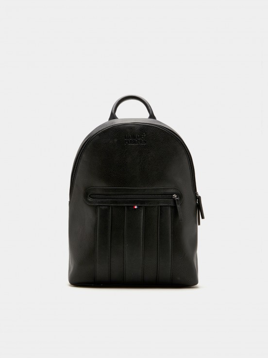 Leather effect backpack