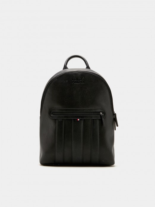 Leather effect backpack