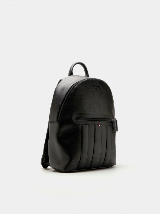 Leather effect backpack