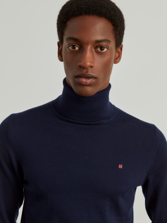 Merino wool turtleneck sweater