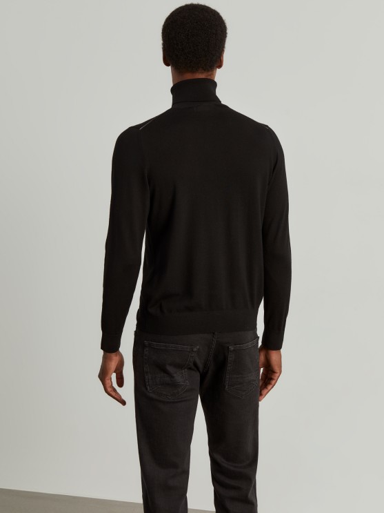 Wool turtleneck sweater