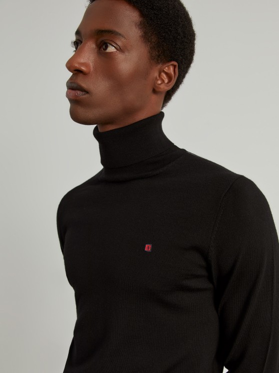 Wool turtleneck sweater