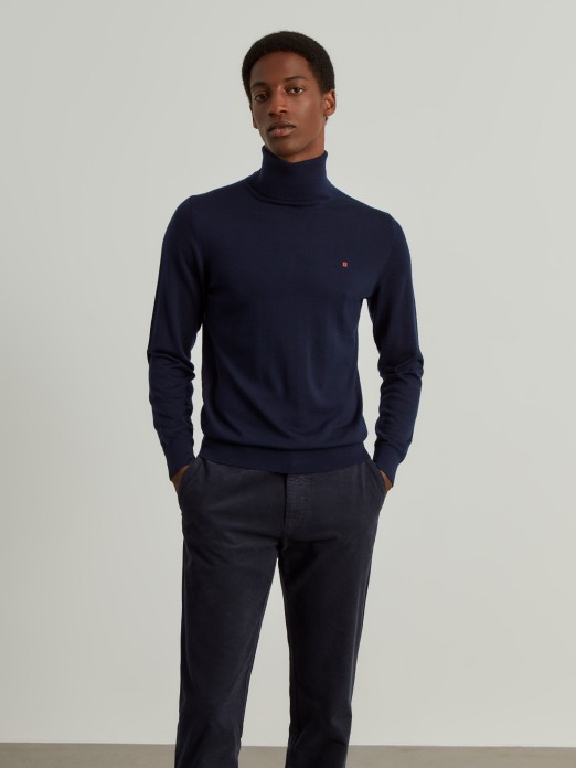 Merino wool turtleneck sweater