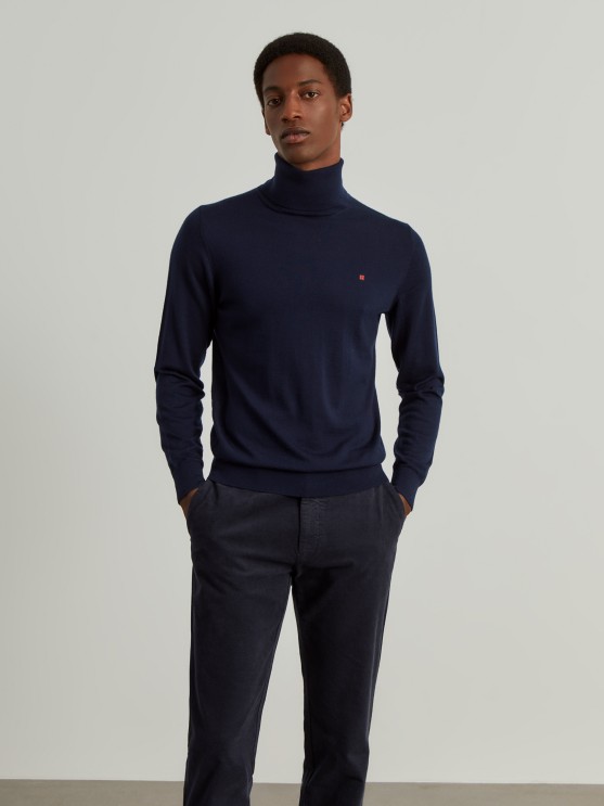 Wool turtleneck sweater