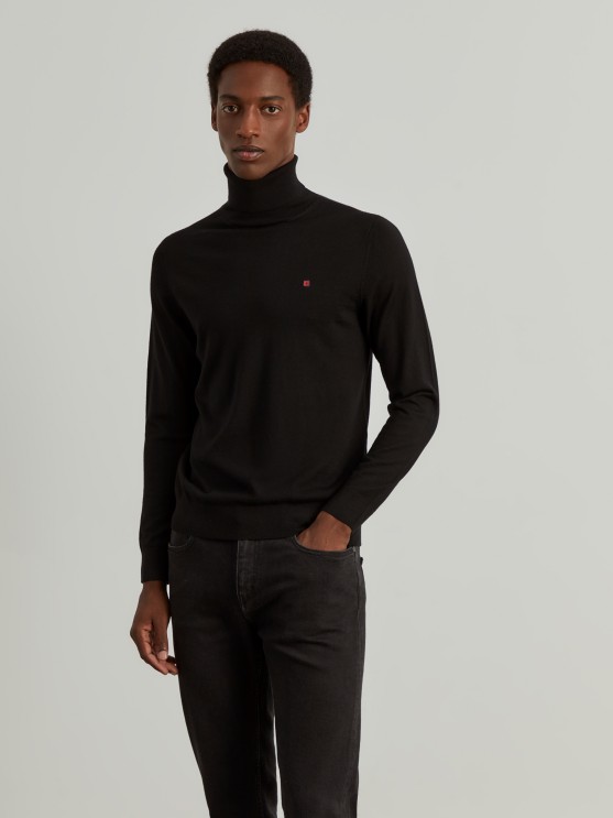 Wool turtleneck sweater