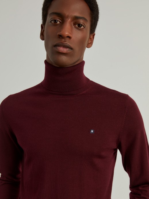 Wool turtleneck sweater