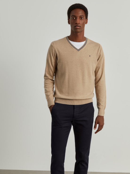 Cotton and cashmere pullover