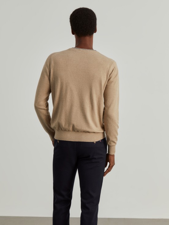 Cotton and cashmere pullover