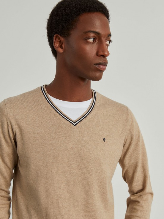 Cotton and cashmere pullover