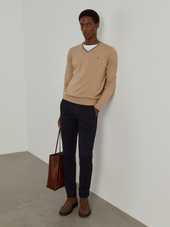 Cotton and cashmere pullover