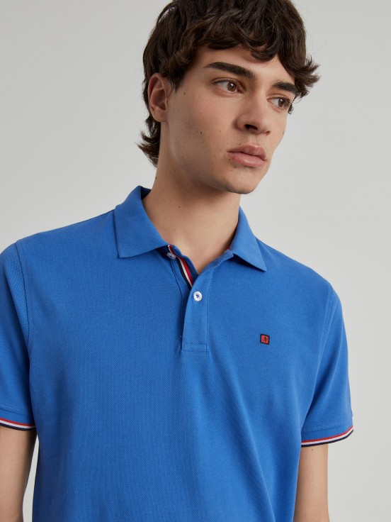 Slim fit piqu polo